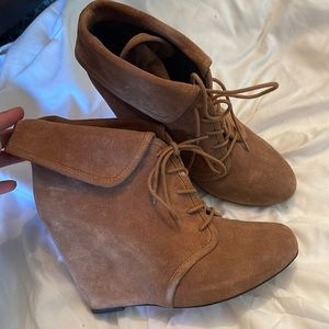 Elizabeth and James Suede Heeled Booties